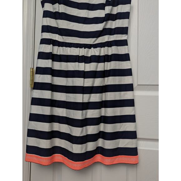 Vineyard Vines Dress Striped Embroidered Collar Nautical Party Brunch Day Date - Picture 4 of 10